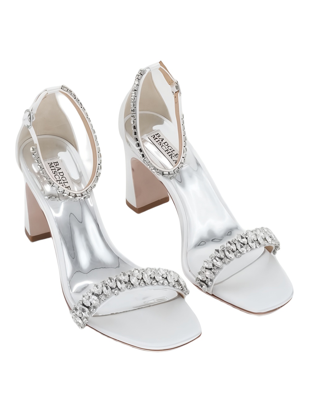Badgley Mischka Harriet Heeled Sandal Soft White Size 9